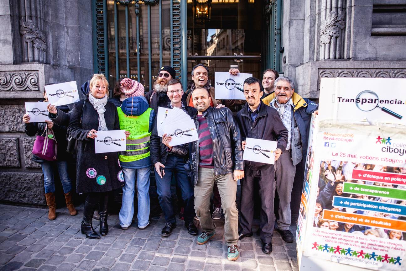 20190405 Transparencia protesteert voor Brussels Parlement