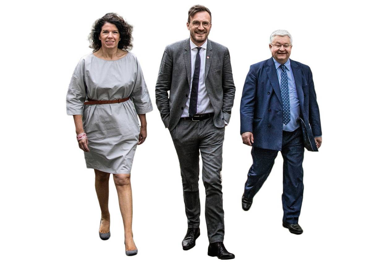 College Vlaamse Gemeenschapscommissie: Bianca Debaets (CD&V), Pascal Smet (SP.A) en Guy Vanhengel (Open VLD)