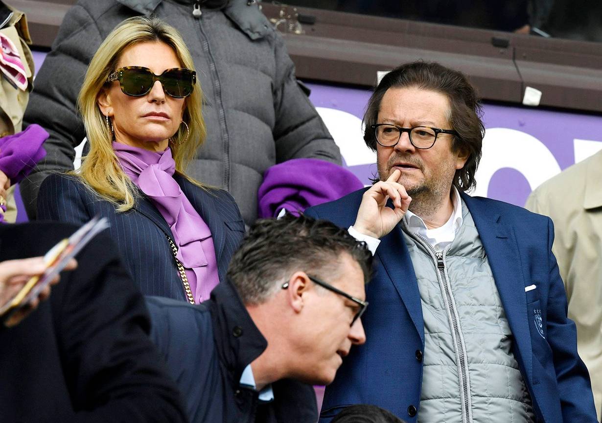 Marc Coucke in de tribune van RSC Anderlecht