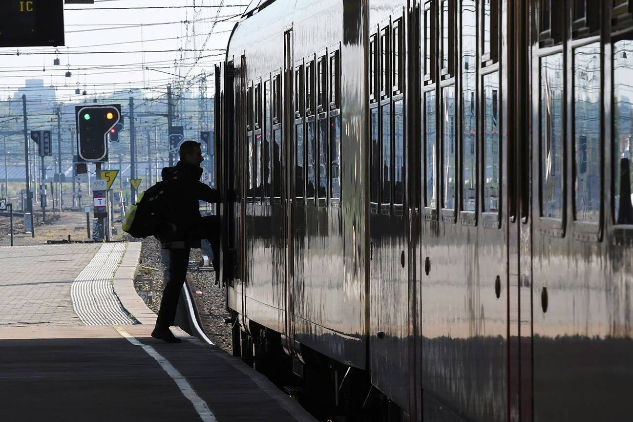 Treinreiziger in het Noordstation
