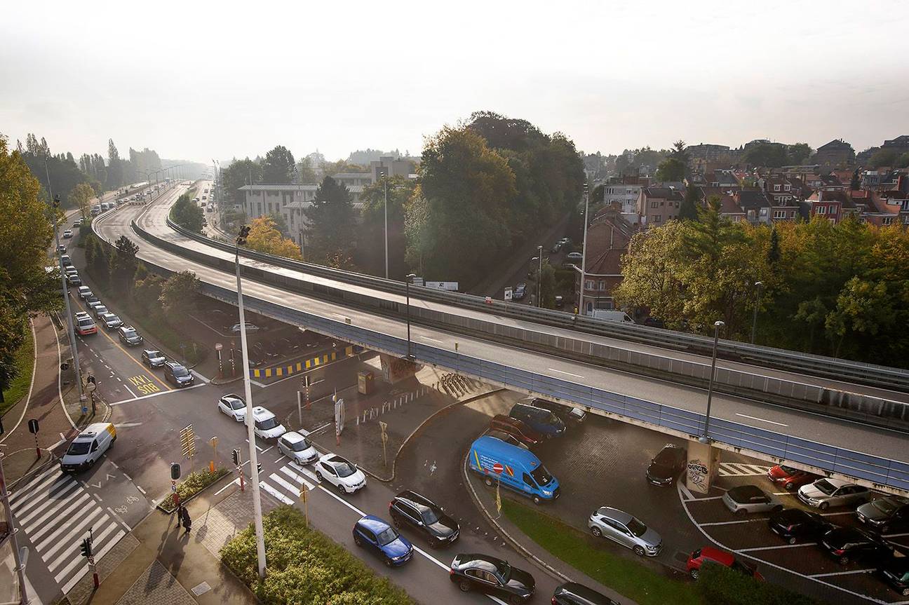 Het viaduct Herrmann-Debroux in Oudergem