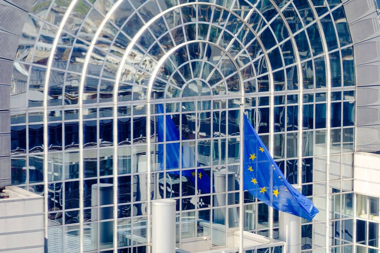 Het Europees Parlement in Brussel