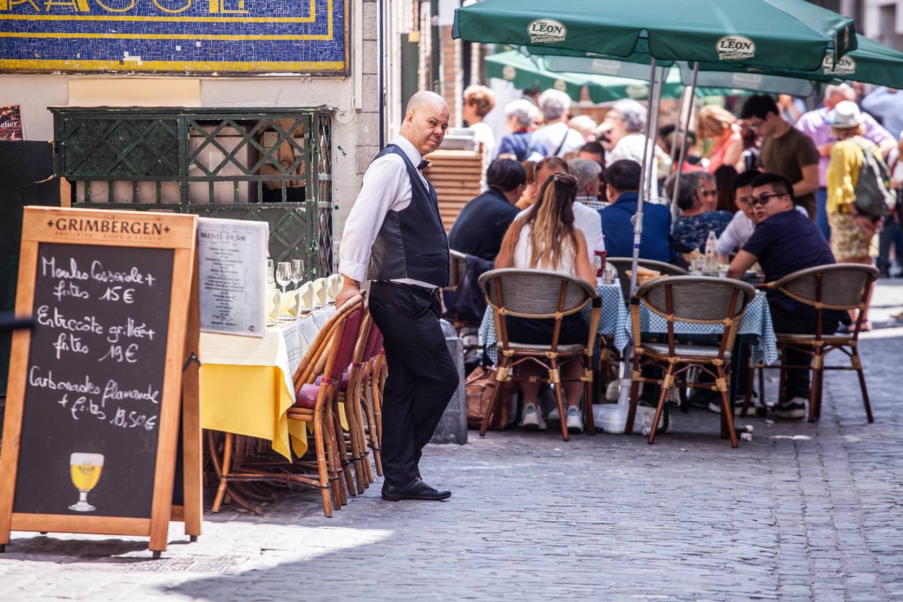 23 ilot sacré beenhouwersstraat restaurant terras toerist toerisme toeristen