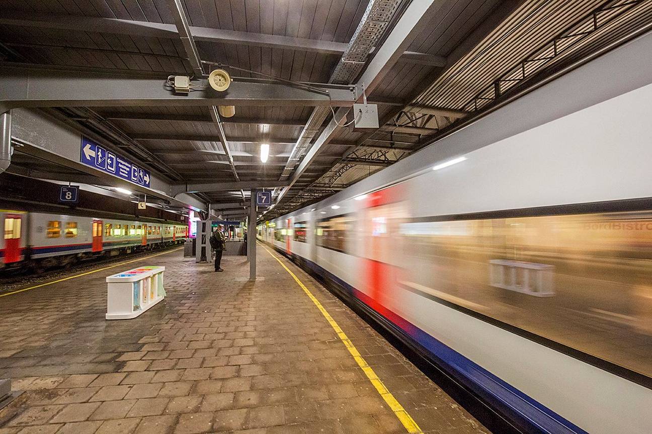 Het treinstation Brussel-Zuid