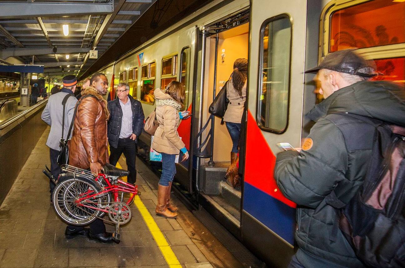 Het treinstation Brussel-Zuid