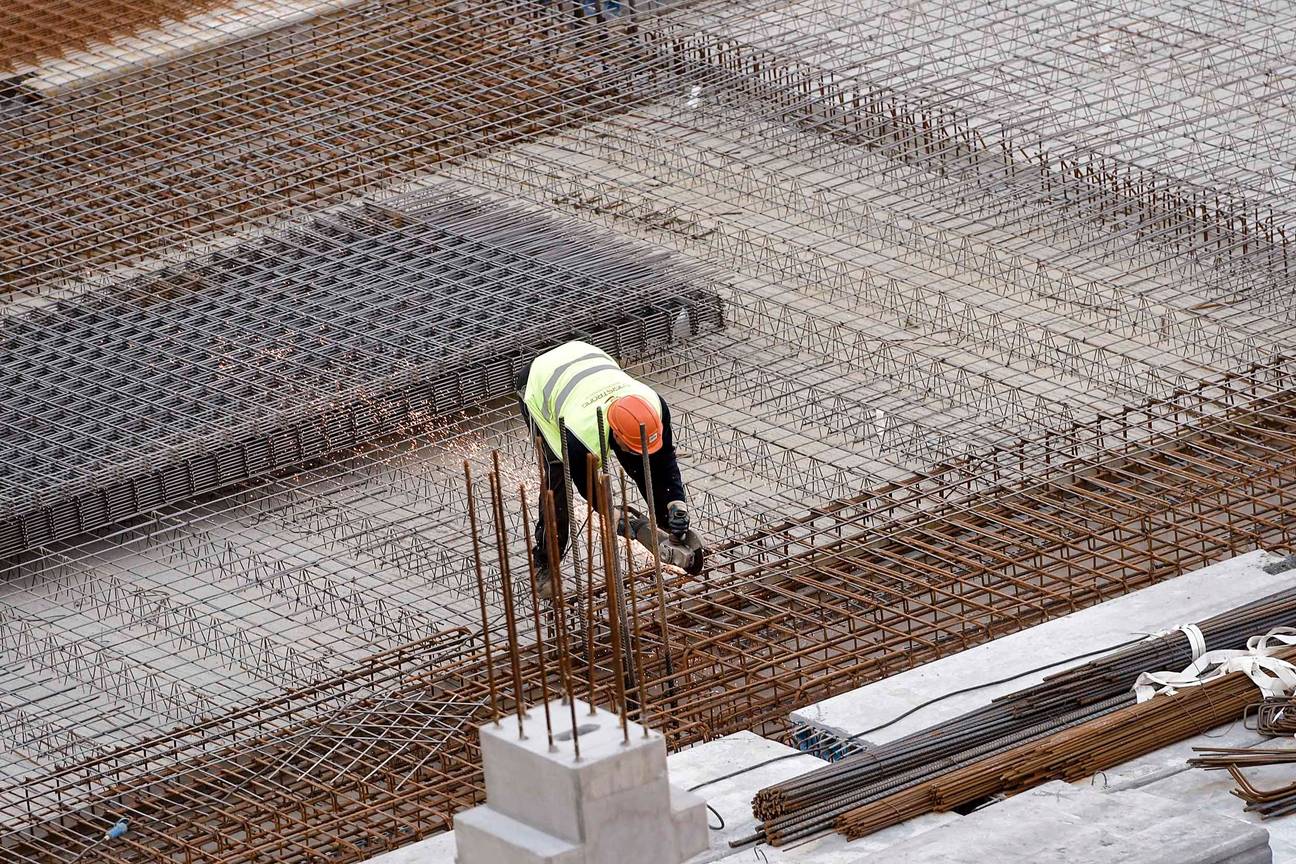 Een bouwwerf in Brussel