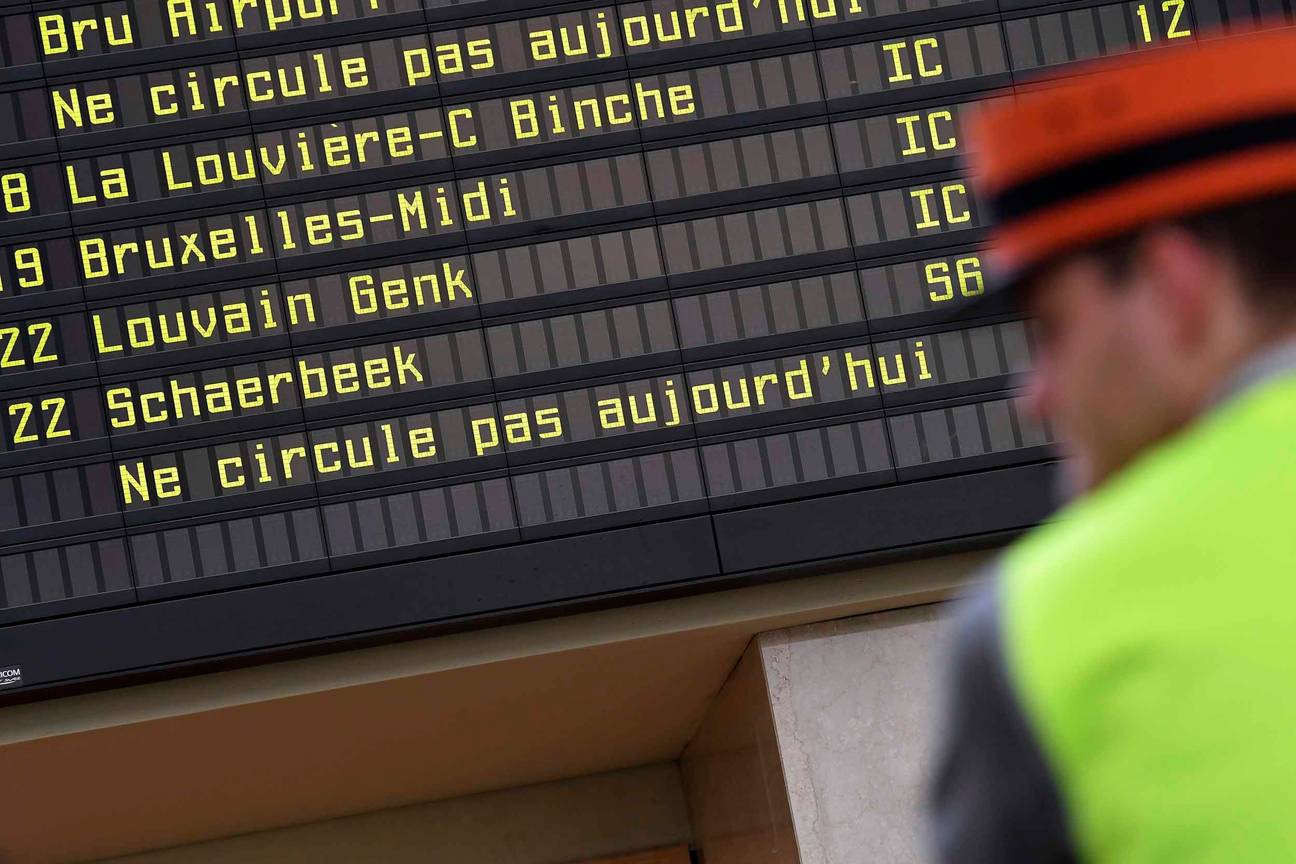 Treinstaking bij de NMBS (Noordstation)