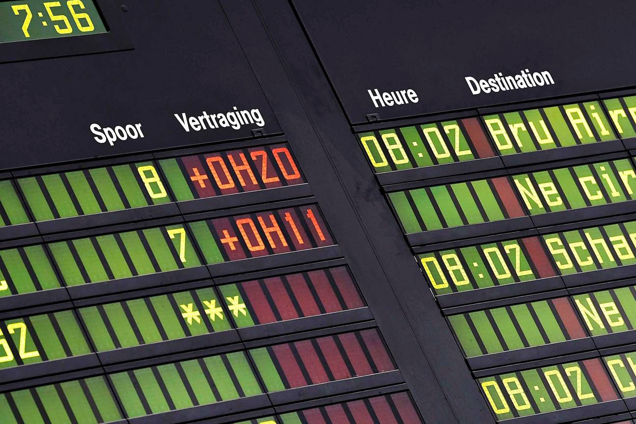 Treinstaking bij de NMBS (Noordstation)