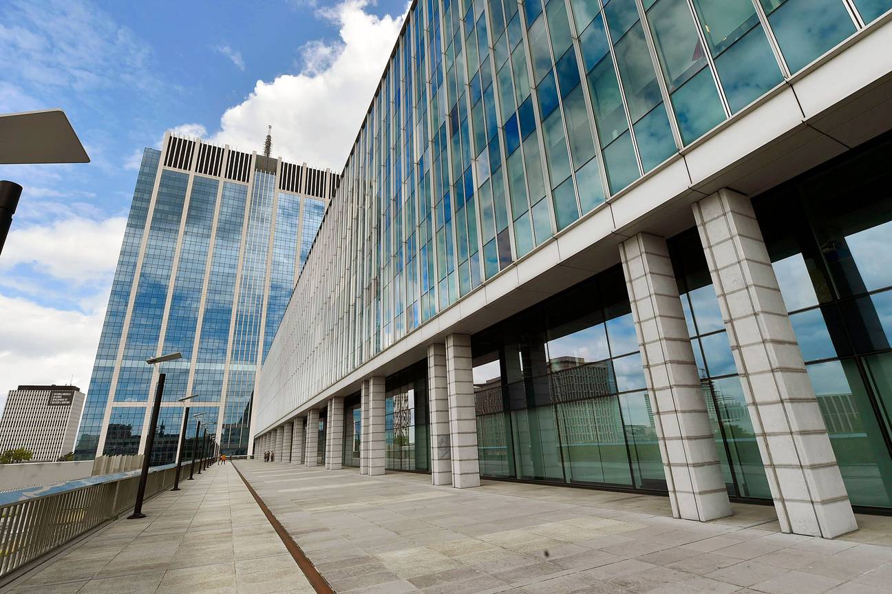 Hoofdzetel van de federale politie te Brussel, naast de Financietoren in het voormalige Rijksadministratief Centrum (RAC)