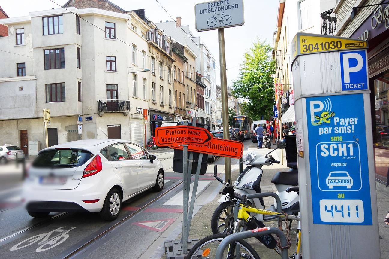 De Haachtsesteenweg in Schaarbeek. Vaak het decor van snelheidsovertredingen in het verkeer.