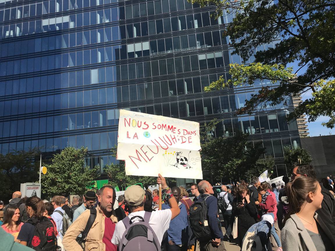 De derde editie van de klimaatmanifestatie Global Strike for Future in Brussel op 20 september 2019