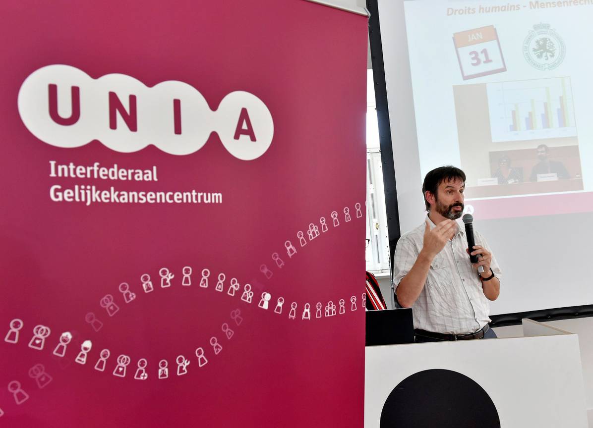 20190930 Voorstelling van het jaarrapport 2018 van het Interfederaal Gelijkekansencentrum Unia in juni 2019 Directeur Patrick Charlier aan het woord