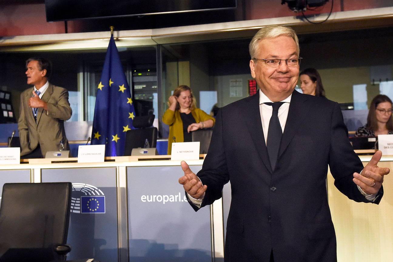 Didier Reynders (MR), EU-commissaris in het Europees Parlement