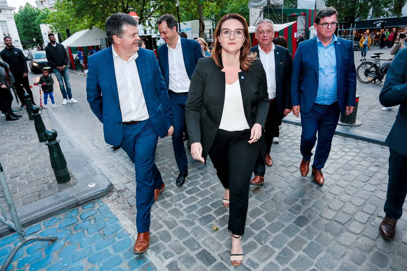 Bart Somers, Alexander De Croo, Gwendolyn Rutten, Patrick Dewael en Bart Tommelein (Open VLD)