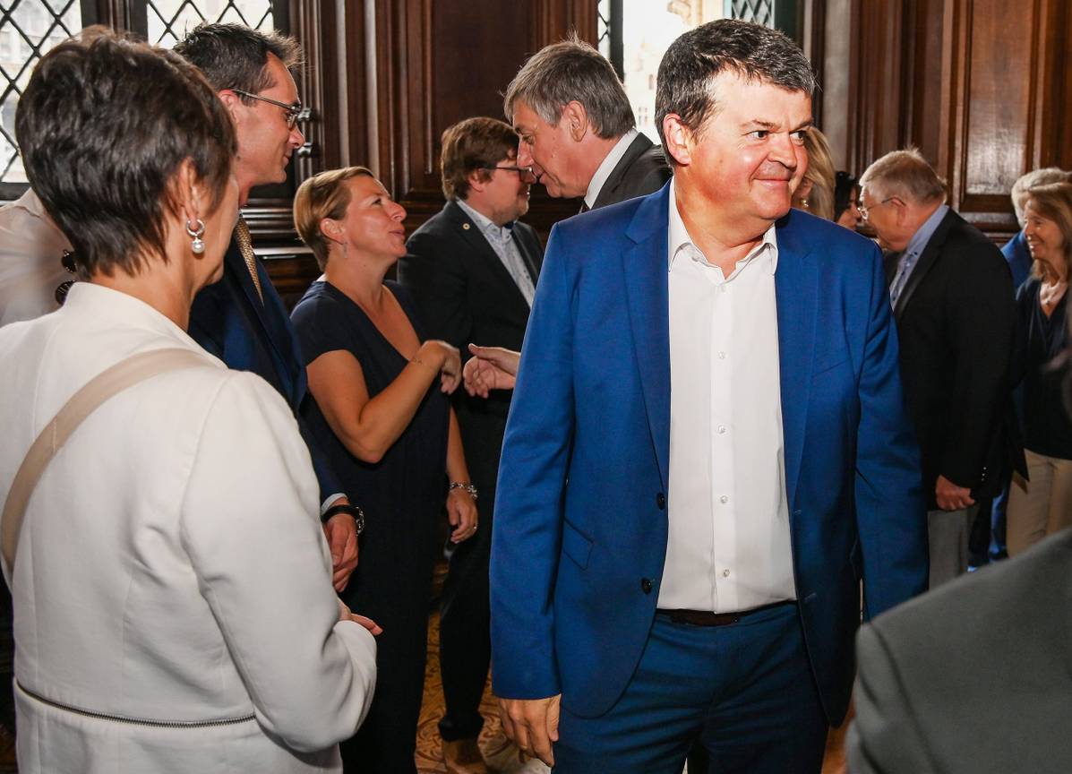 Bart Somers (Open VLD) op de 11-juli-receptie van 2019 in het Brusselse stadhuis