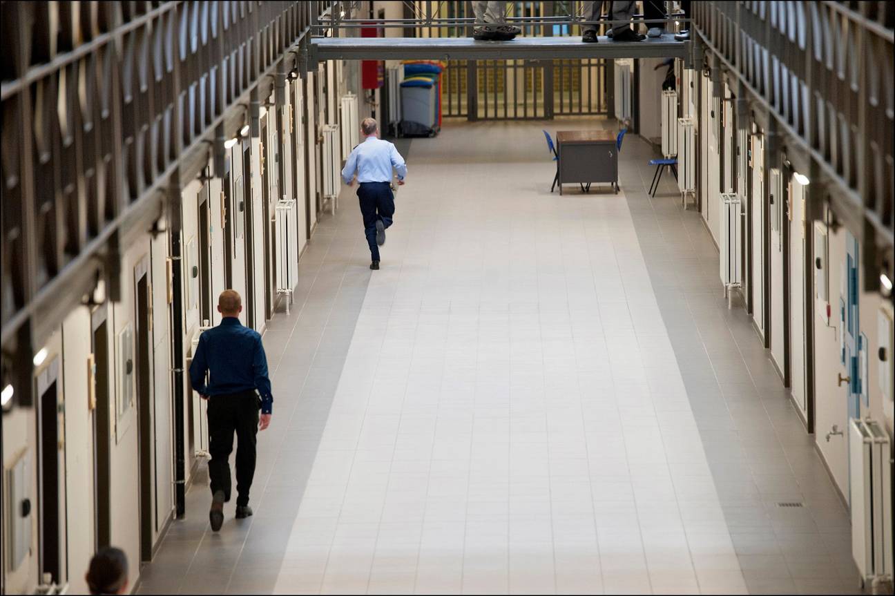 De in 2012 gerenoveerde celvleugel B in de gevangenis van Sint-Gillis