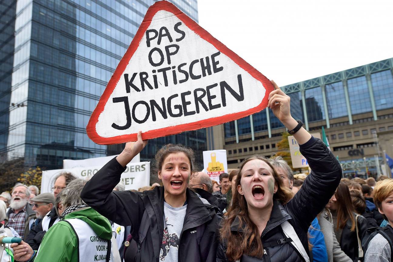 24 oktober 2019: manifestatie "Schoolstrike for a better future", een initiatief van Youth For Climate