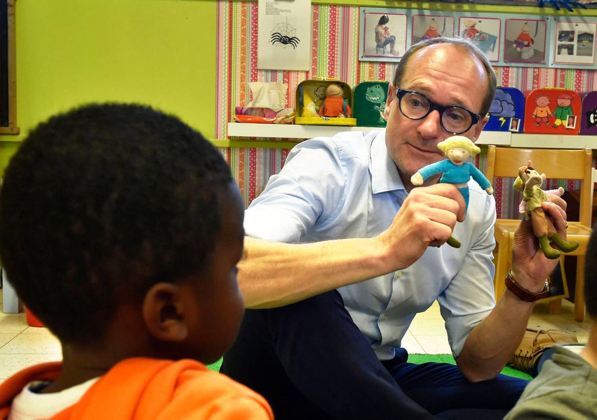 4 november 2019: bezoek van Vlaams minister van onderwijs Ben Weyts (N-VA) aan de Stedelijke Basisschool De Groene Planeet in Vilvoorde
