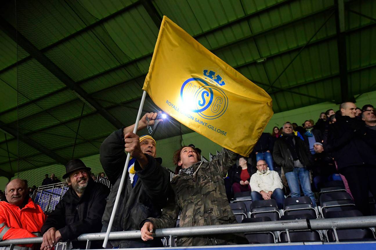 Supporters van voetbalclub Union Saint-Gilloise