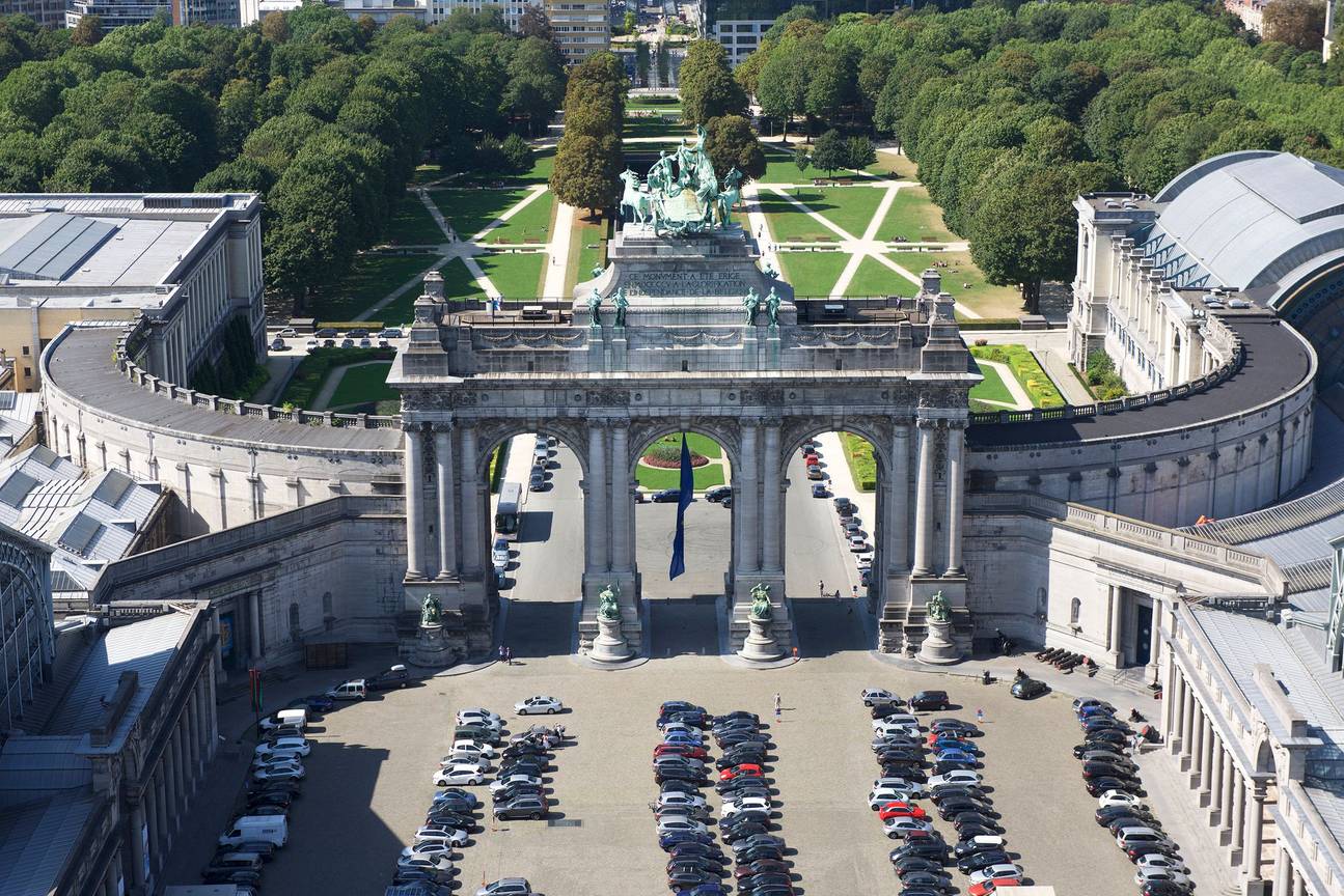 Het Jubelpark als parkeerplaats