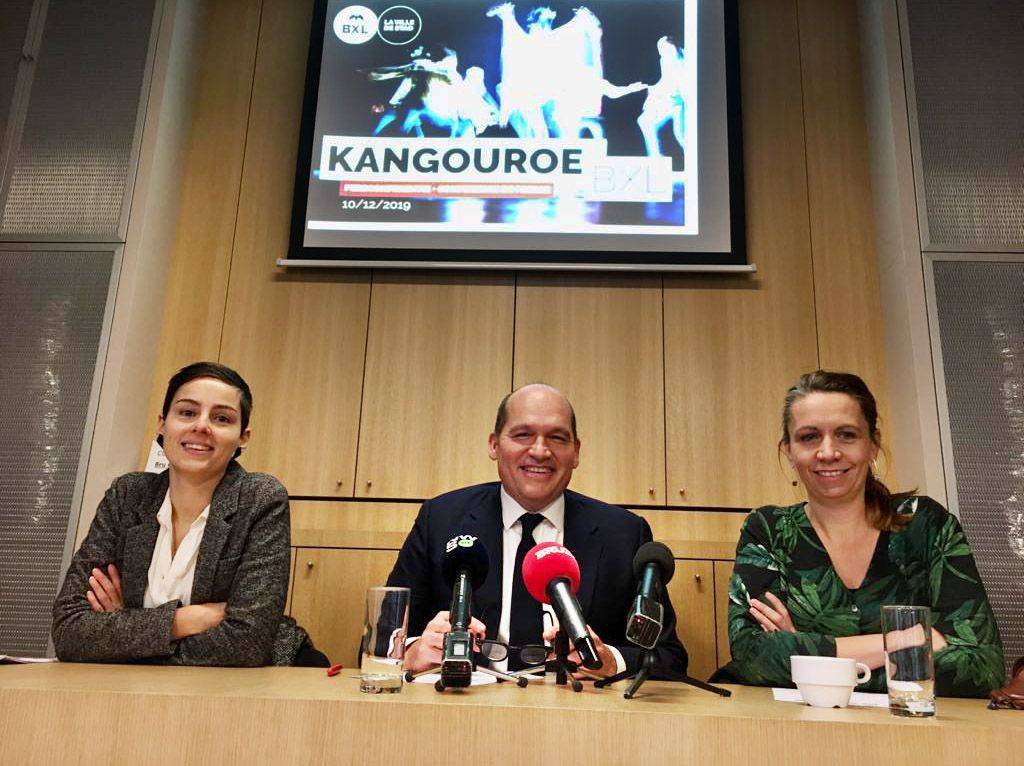 Persconferentie Stad-Brussel op10 december 2019:  reactie op Vlaamse cultuurbesparingen van Delphine Houba, burgemeester Phlippe Close en Ans Persoons