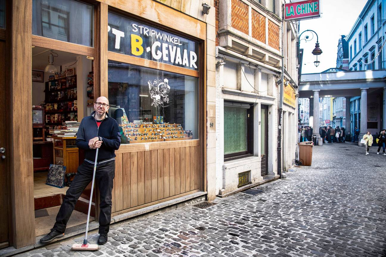 Erik Deneyer, uitbater van stripwinkel Het B-Gevaar in de Beenhouwersstraat, lanceert nu Expo 59