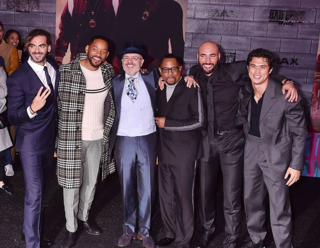 Adil El Arbi, Will Smith, Joe Pantoliano, Martin Lawrence, Bilall Fallah en Charles Melton bij de release van de film Bad Boys for life in Los Angeles op 14 januari 2020