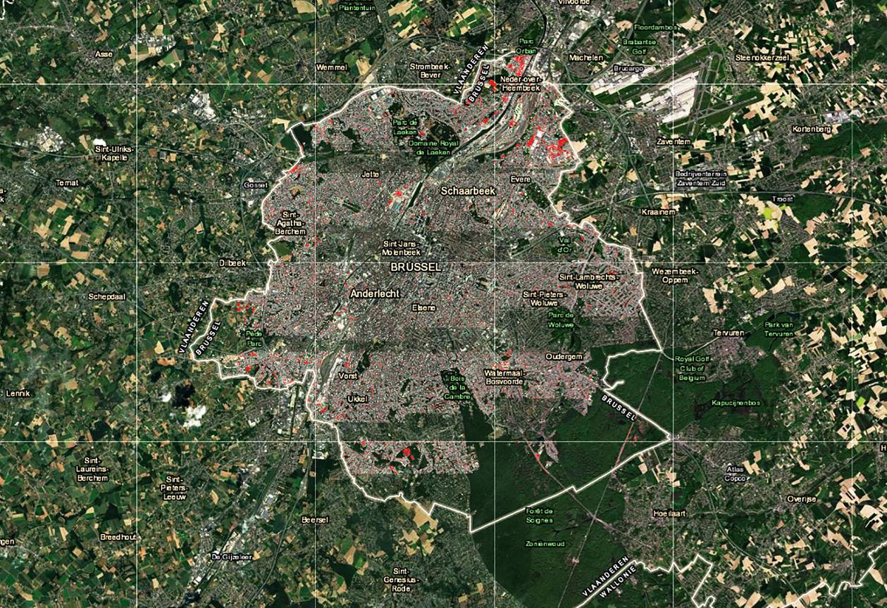 Nieuw en verdwenen groen in Brussel (2003-2016)