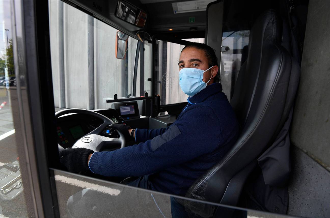 Een buschauffeur van de MIVB