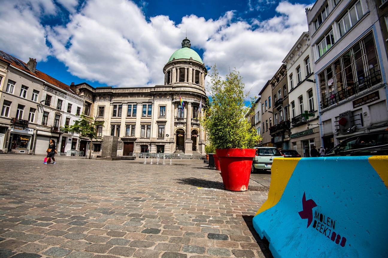 Het gemeenteplein in Sint-Jans-Molenbeek