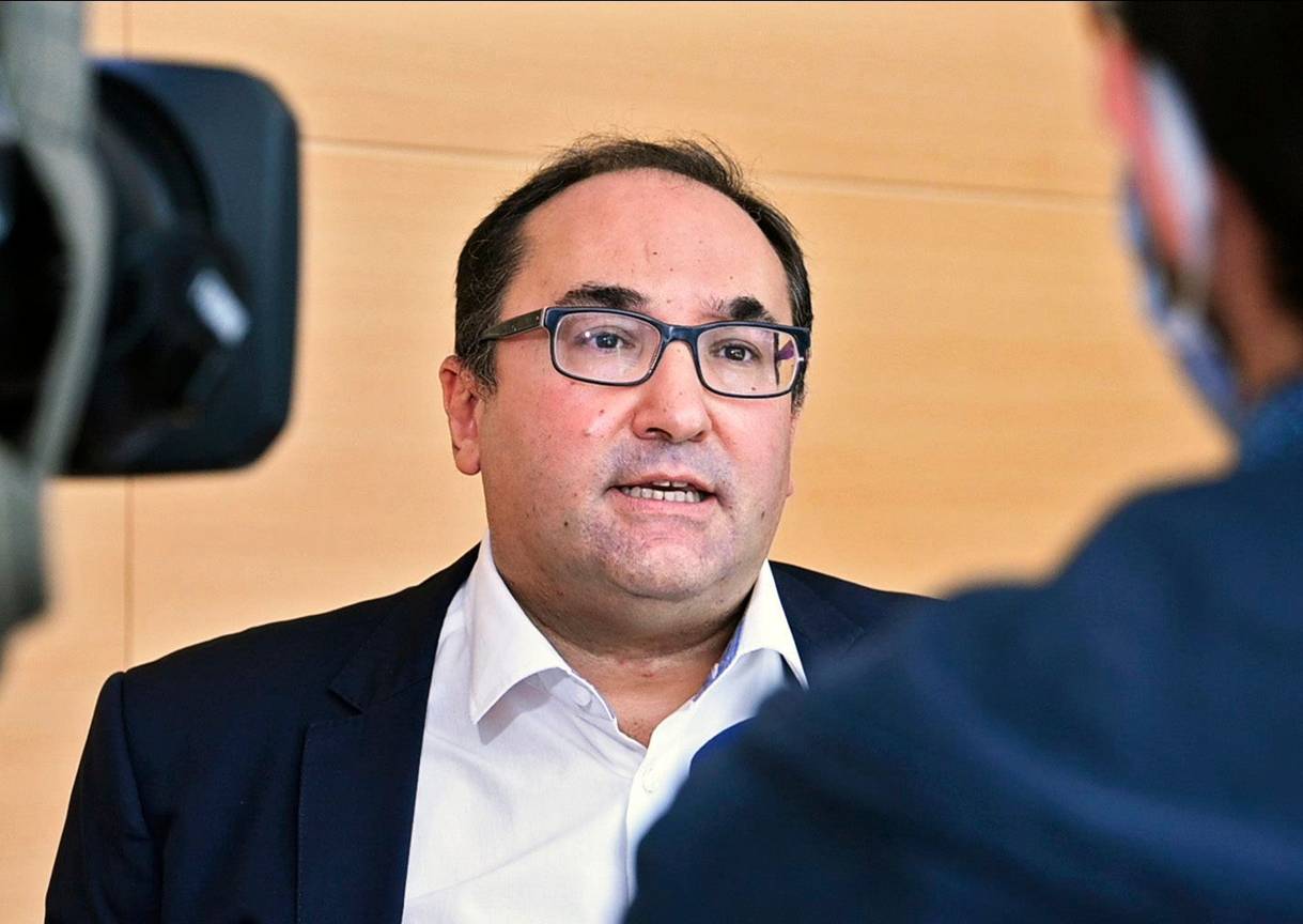 Ahmed Laaouej (PS), voorzitter van de Brusselse PS-federatie en burgemeester van Koekelberg
