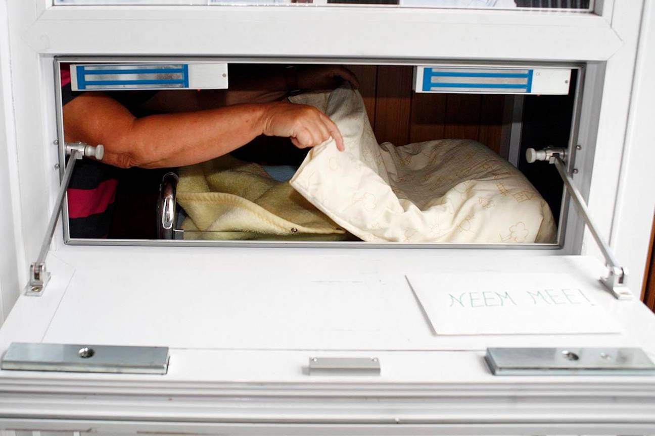 De vondelingenschuif van Moeders voor moeders in Antwerpen (archiefbeeld)