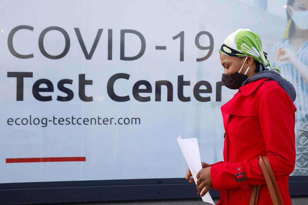 Het Covid-19 testcentrum op Brussels Airport