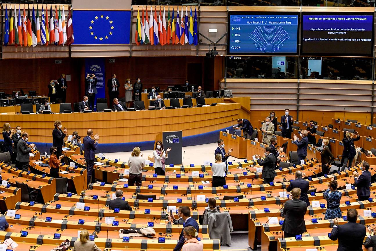 Eedaflegging van de regering-De Croo in het Europees Parlement op 3 oktober 2020