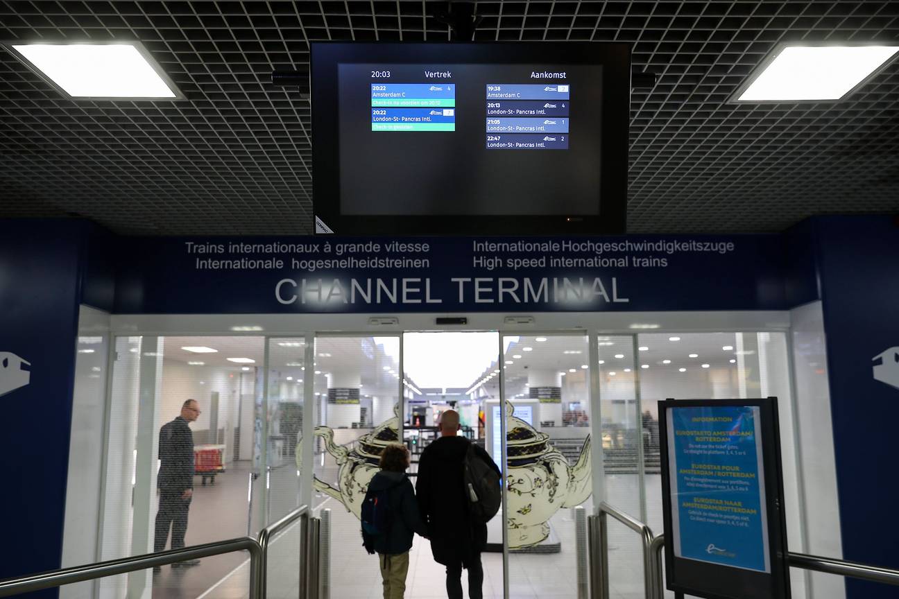 De Channel terminal van Eurostar in het treinstation Brussel-Zuid