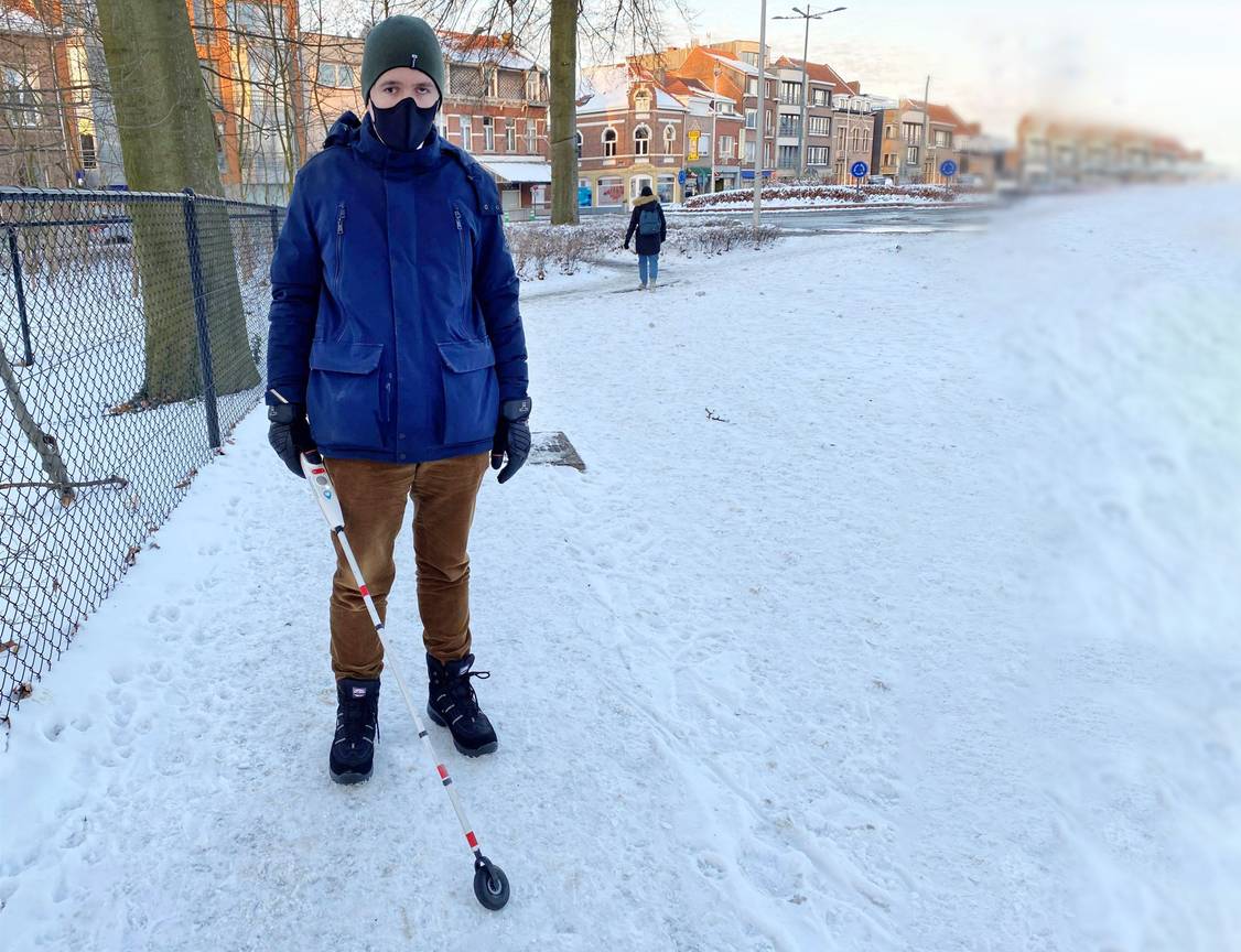 Maxime Frooninckx werd geboren als slechtziende en is ondertussen al 13 jaar volledig blind