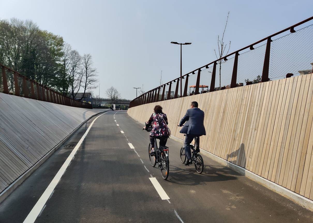 De nieuwe fietstunnel langs Woluwedal in Zaventem en Kraainem