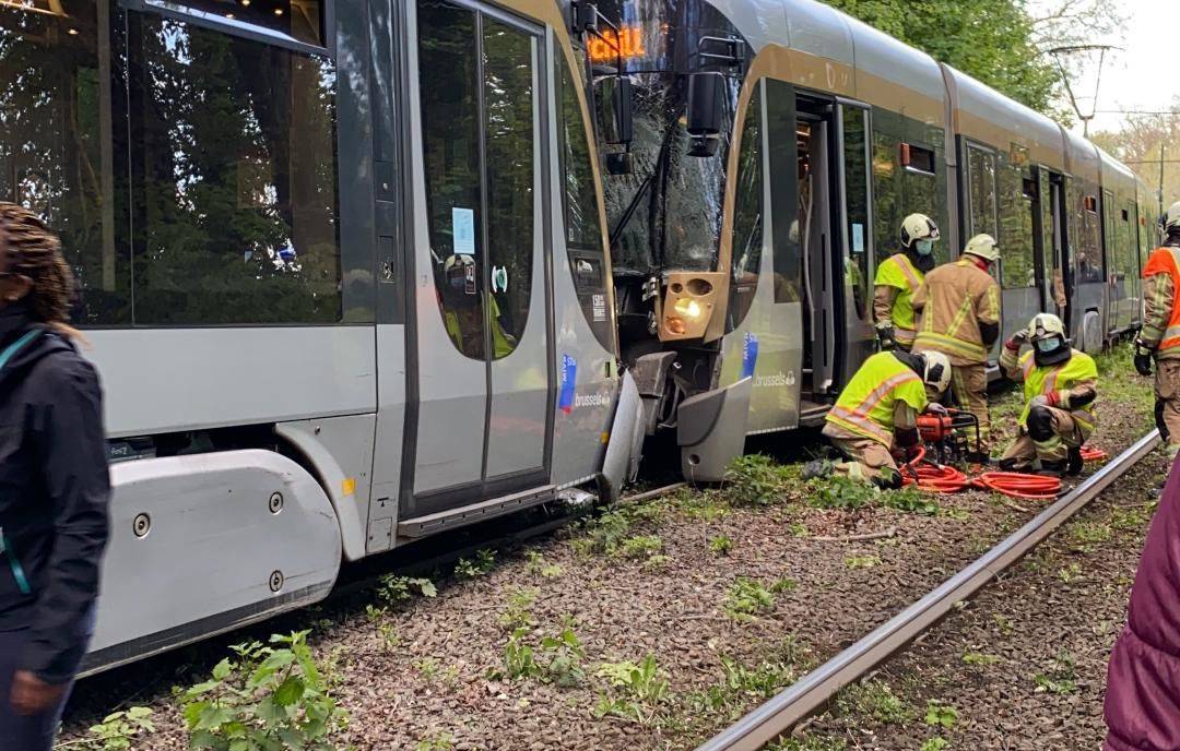 7 mei 2021: botsing van twee trams, op het traject tussen Van Praet en Heembeek