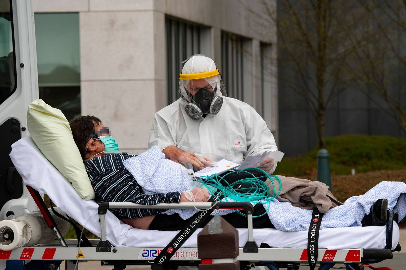 Opname van een man met Covid-19 in het Erasmusziekenhuis