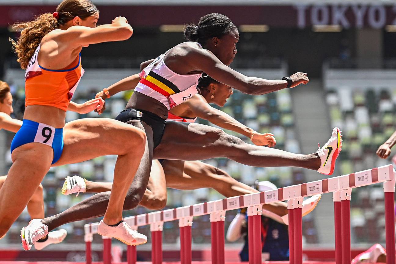 20210831 Anne Zagré op de 100 meter horden voor vrouwen op de Olympische spelen in Tokio in augustus 2021