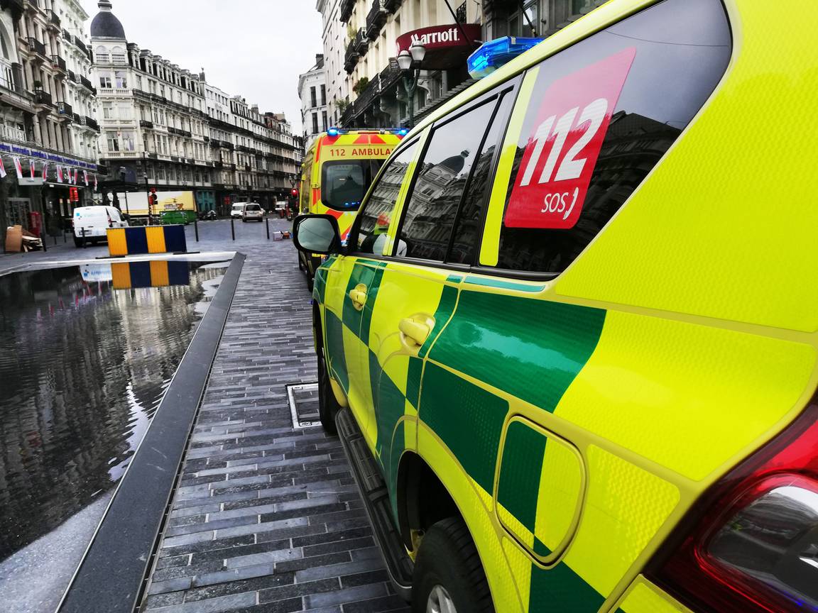 Een interventie van een ambulance van  de medische spoeddienst 112