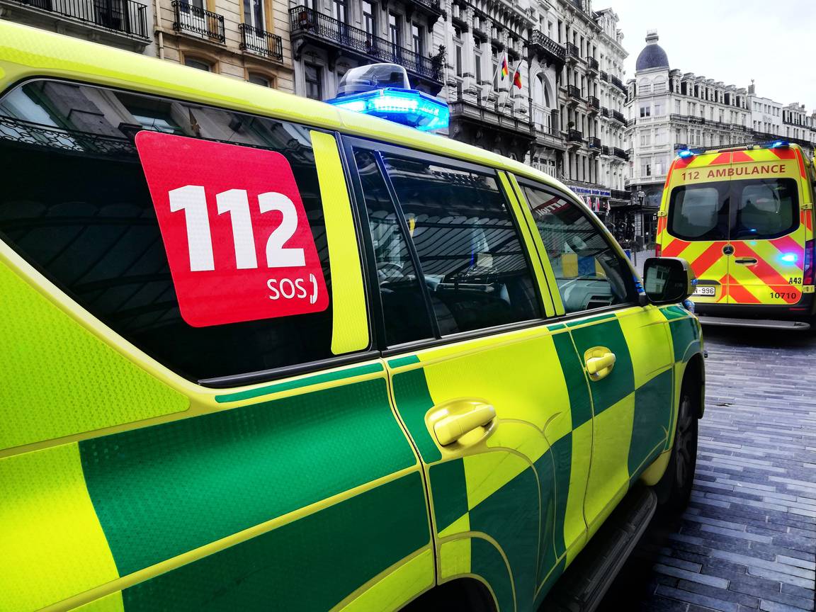 Een interventie van een ambulance van  de medische spoeddienst 112