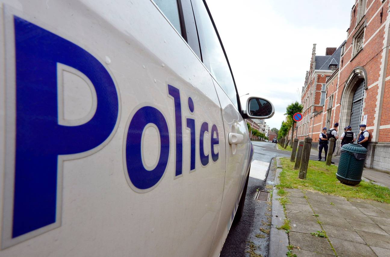 Politie bij de gevangenis van Vorst