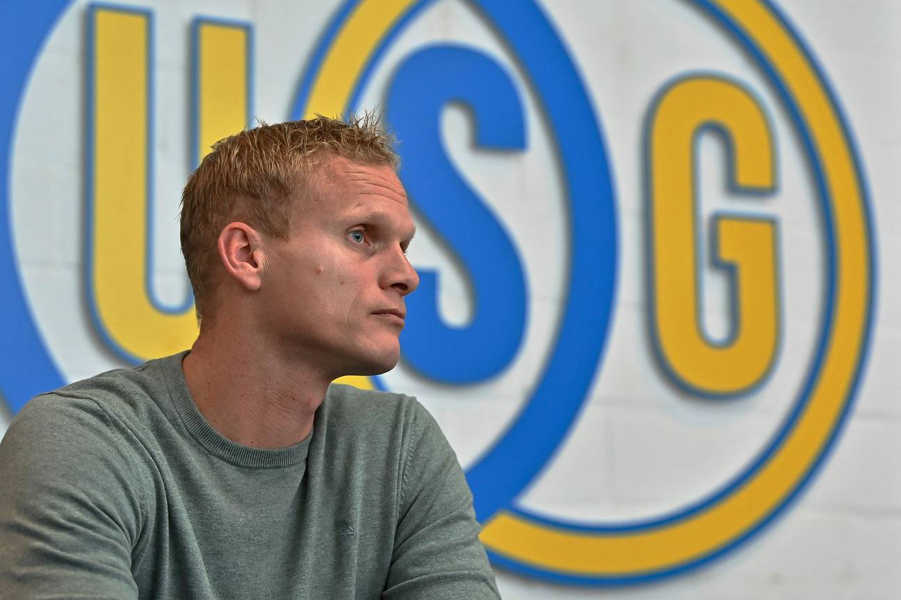 Karel Geraerts, hier nog als T2 van Union Saint-Gilloise in december 2021, wordt hoofdtrainer van de club in het seizoen 2022-2023