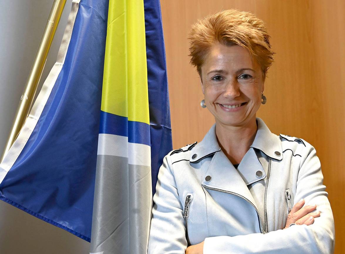 24 mei 2022: Claire Vandevivere (LB Jette), bij haar eedaflegging als burgemeester van Jette.