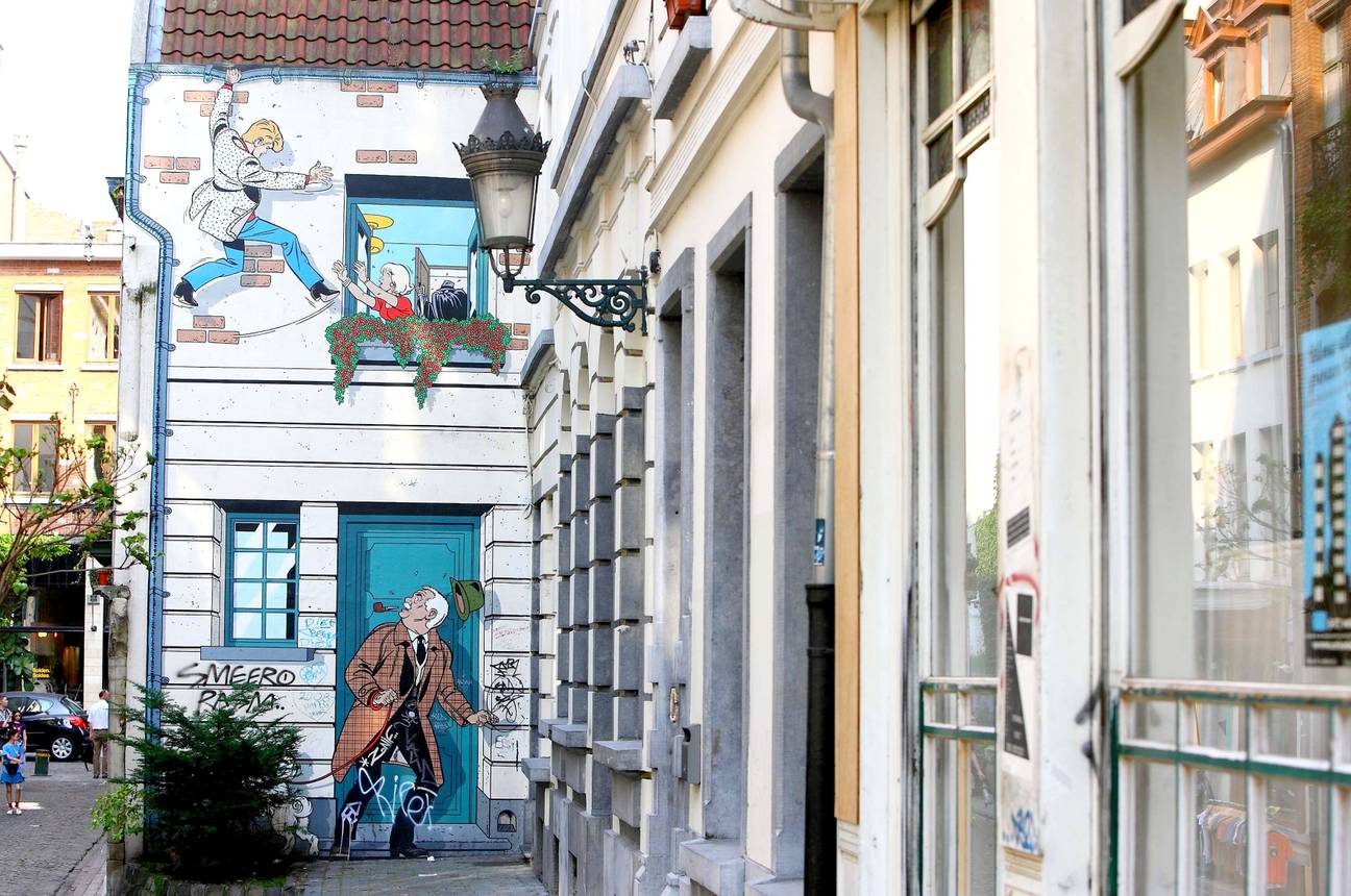 Stripmuur 'Rik Ringers': Bijstandsstraat 4, 1000 Brussel