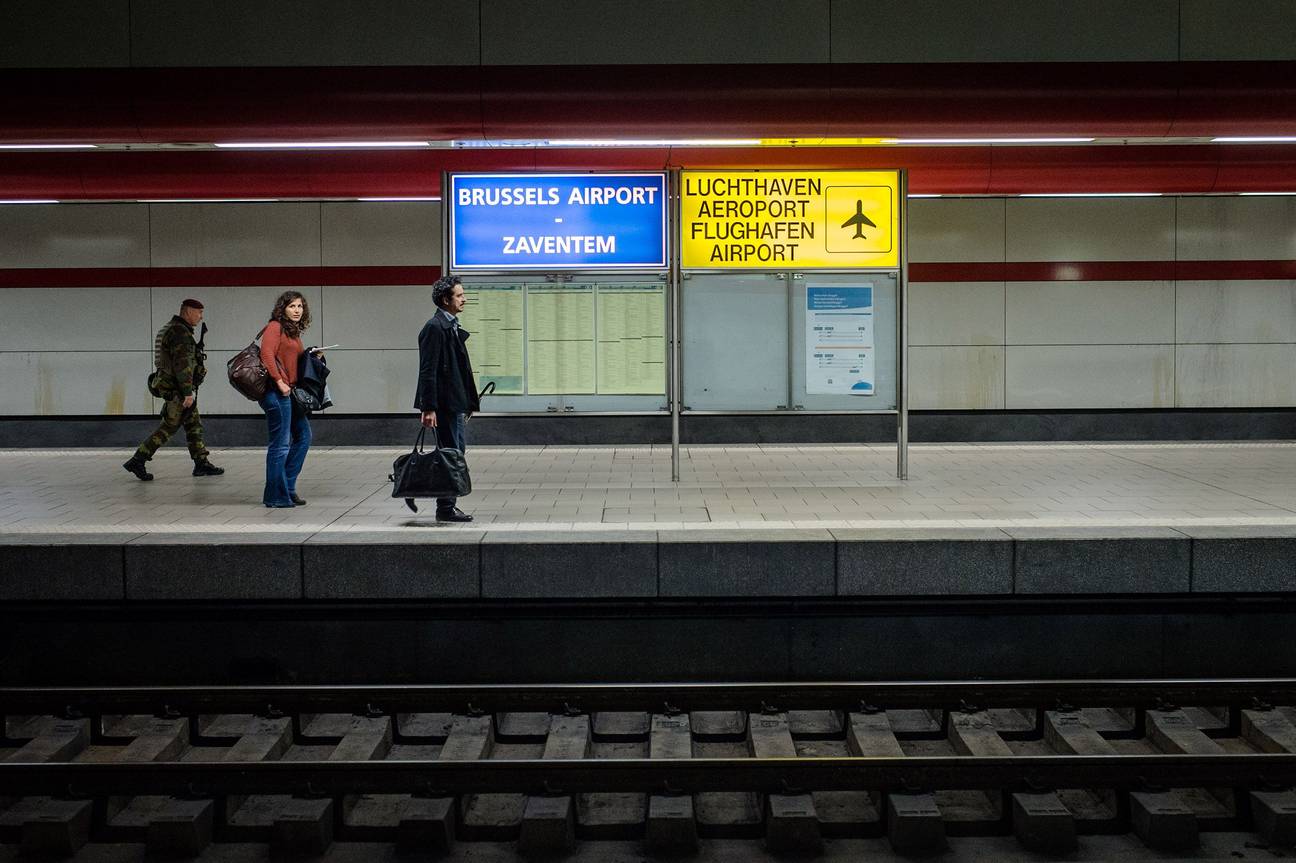 Het treinstation Brussels Airport in Zaventem