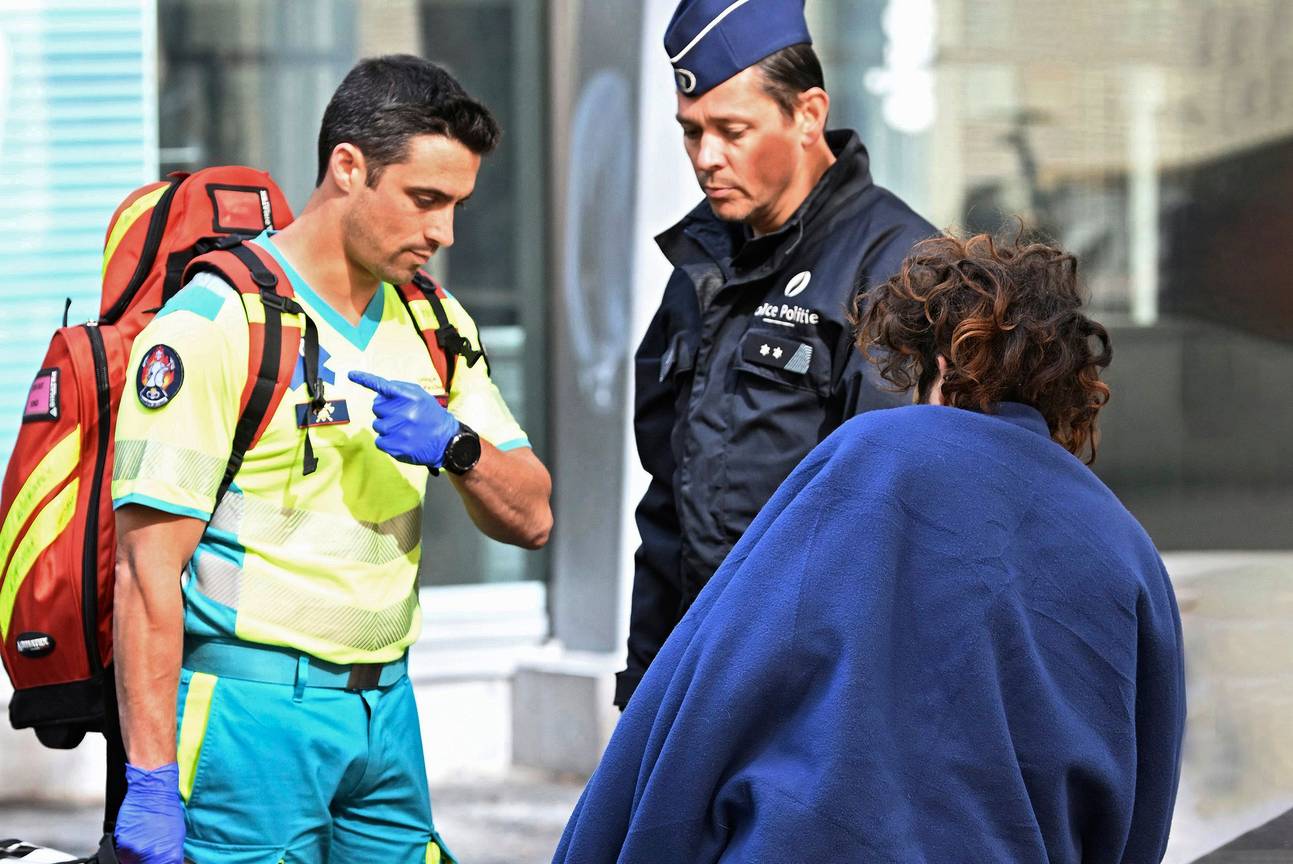 Daklozen in Brussel met psychiatrische problemen.