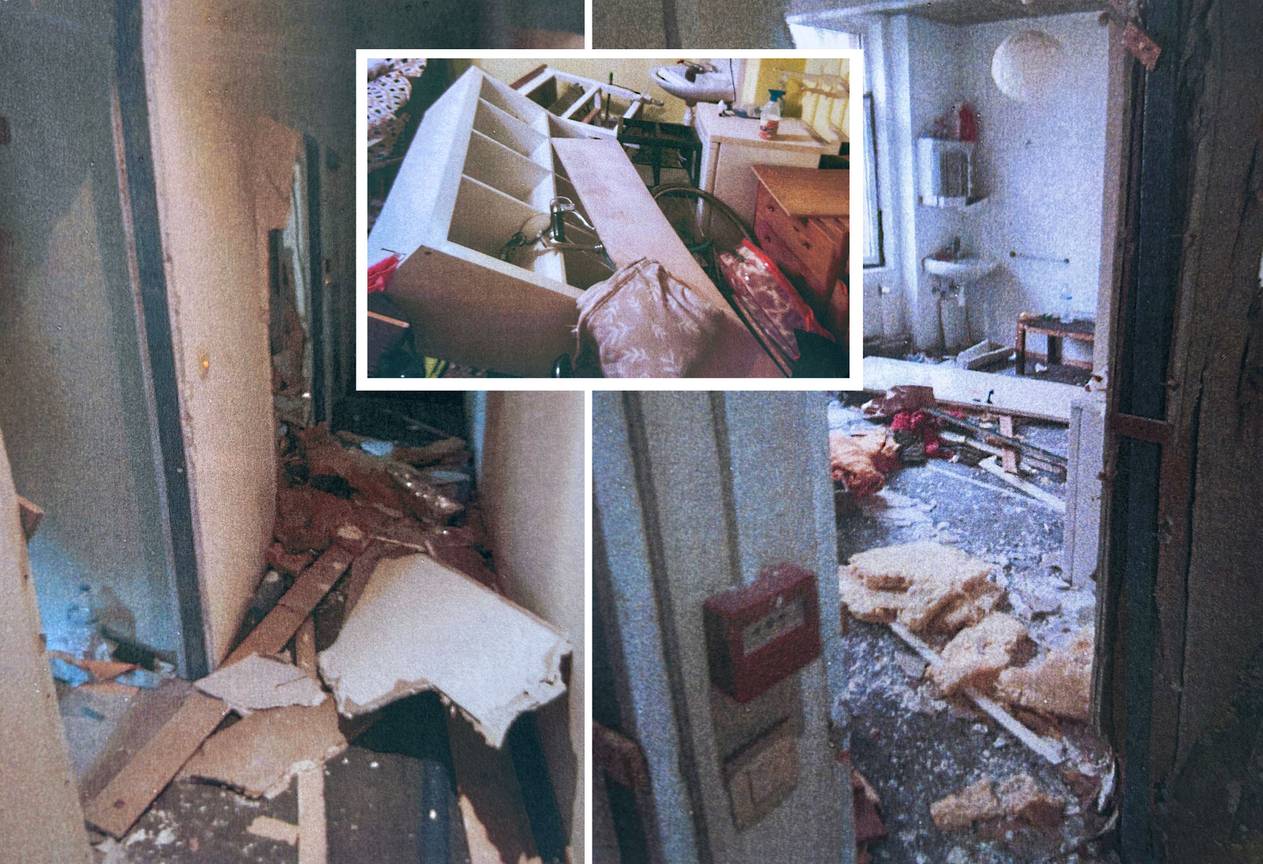 Vernielde kamers in een pand van een huisjesmelker