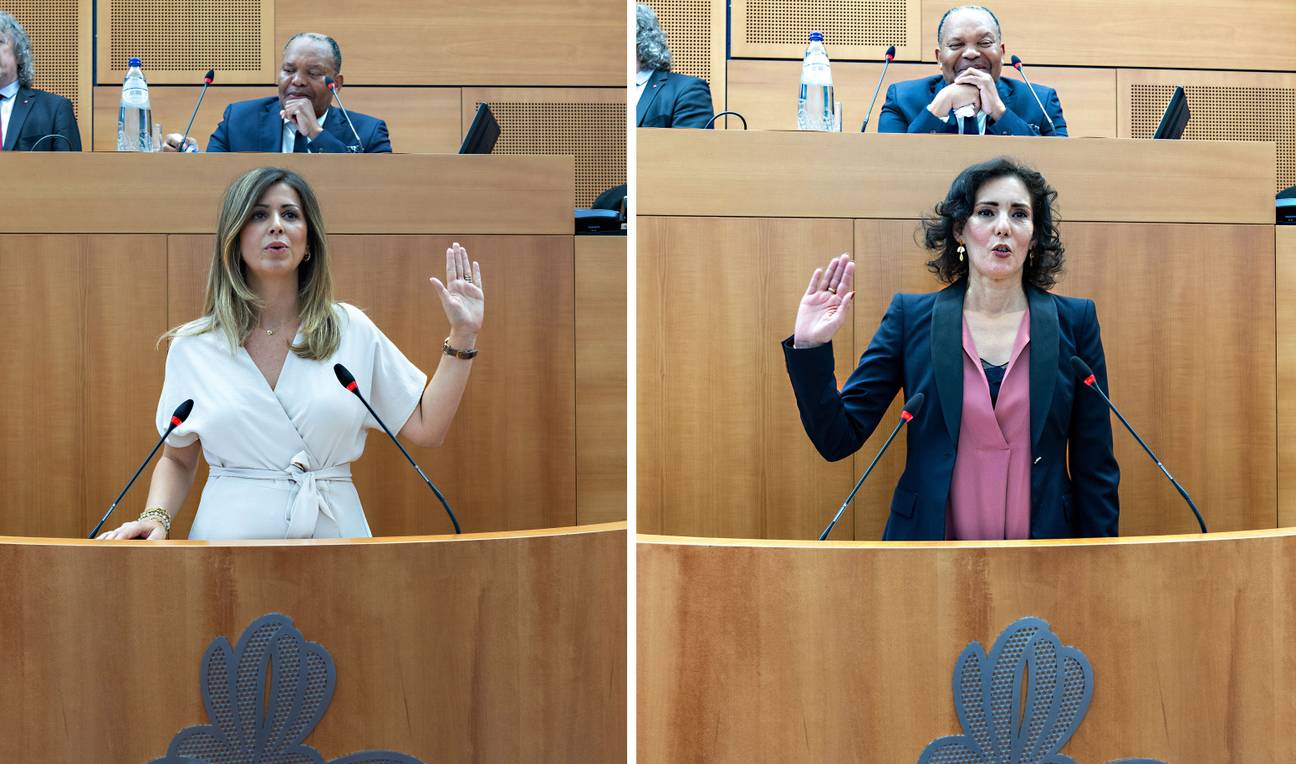 26 juni 2024: eedaflegging Nawal Ben Hamou (PS) en Hadja Lahbib (MR) Brussels parlement